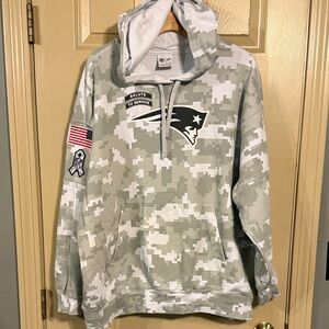 NFL Nike Gray Camo Patriots Salute Service Hoodie